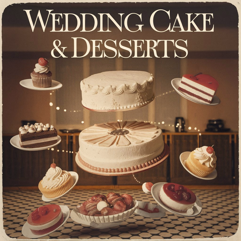 wedding cake and desserts