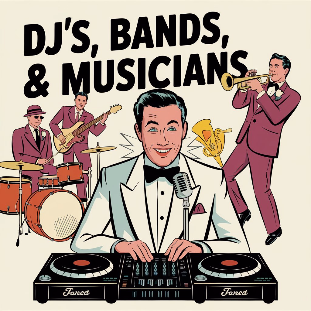 DJs live bands and musicians